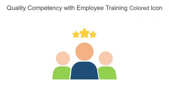 Quality Competency With Employee Training Colored Icon In Powerpoint Pptx Png And Editable Eps Format