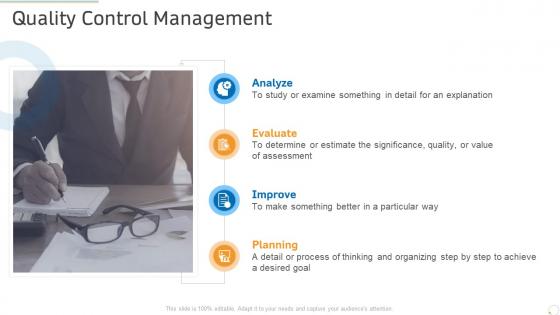 Quality control management production management ppt powerpoint ideas topics