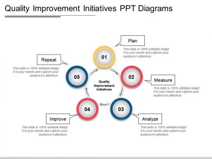 Quality improvement initiatives ppt diagrams