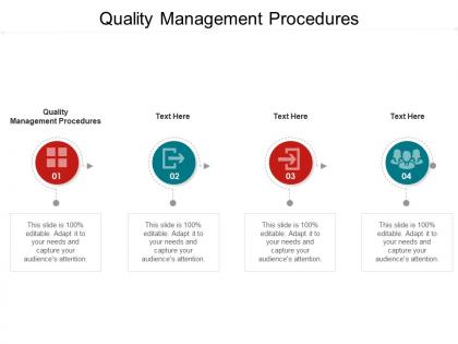 Quality management procedures ppt powerpoint presentation outline cpb
