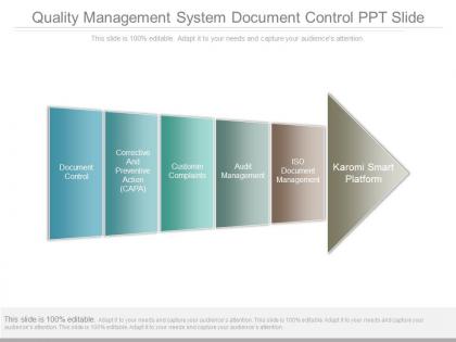 Quality management system document control ppt slide