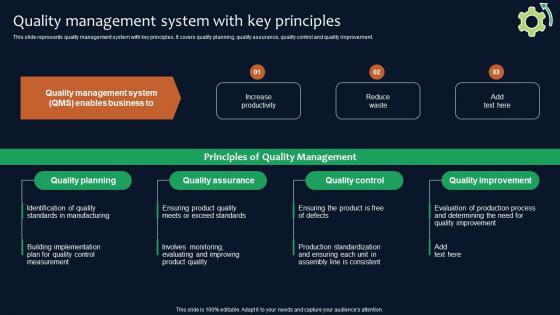 Quality Management System With Deployment Of Manufacturing Strategies Strategy SS V