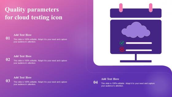 Quality Parameters For Cloud Testing Icon
