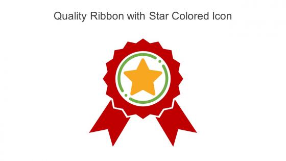 Quality Ribbon With Star Colored Icon In Powerpoint Pptx Png And Editable Eps Format
