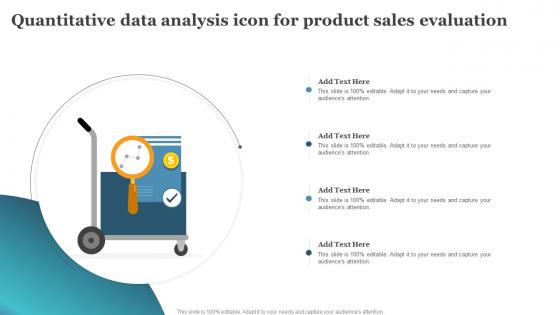 Quantitative Data Analysis Icon For Product Sales Evaluation