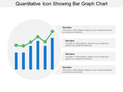 Quantitative icon showing bar graph chart