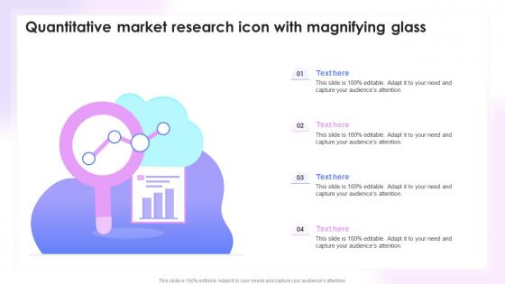 Quantitative Market Research Icon With Magnifying Glass