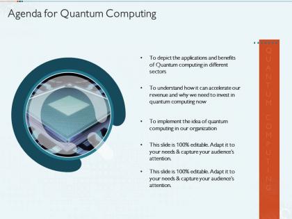 Quantum computing it agenda for quantum computing ppt powerpoint file pictures