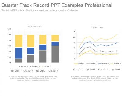 Quarter track record ppt examples professional