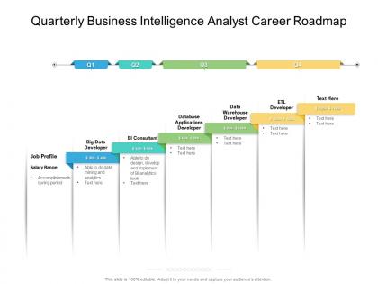Quarterly business intelligence analyst career roadmap