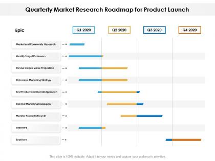 Quarterly market research roadmap for product launch