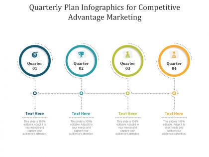 Quarterly plan for competitive advantage marketing infographic template