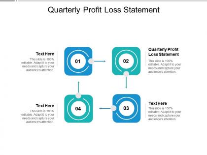 Quarterly profit loss statement ppt powerpoint presentation summary themes cpb