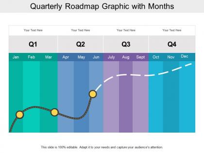 Quarterly roadmap graphic with months