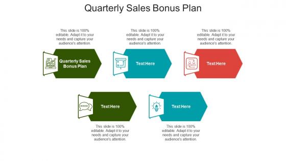 Quarterly sales bonus plan ppt powerpoint presentation slides clipart cpb