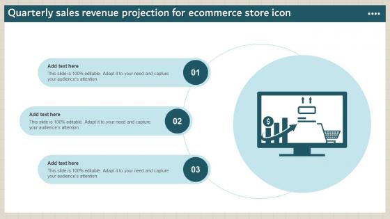Quarterly Sales Revenue Projection For Ecommerce Store Icon