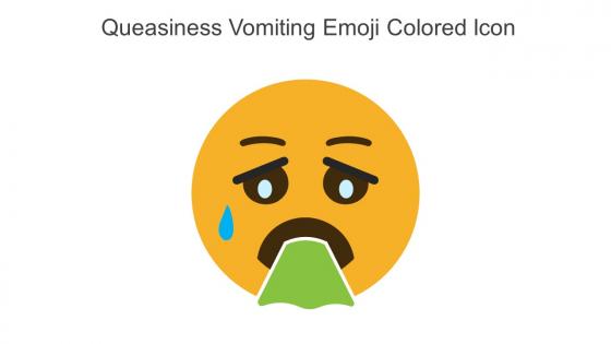 Queasiness Vomiting Emoji Colored Icon In Powerpoint Pptx Png And Editable Eps Format