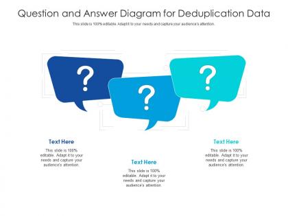 Question and answer diagram for deduplication data infographic template