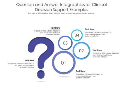 Question and answer for clinical decision support examples infographic template