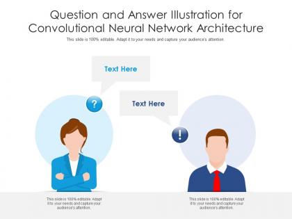 Question and answer illustration for convolutional neural network architecture infographic template