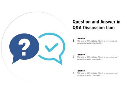 Question and answer in q and a discussion icon