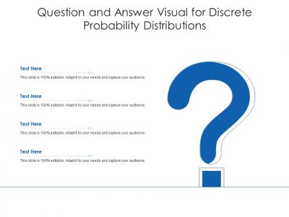 Question and answer visual for discrete probability distributions infographic template