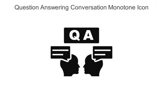 Question Answering Conversation Monotone Icon In Powerpoint Pptx Png And Editable Eps Format