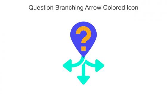 Question Branching Arrow Colored Icon In Powerpoint Pptx Png And Editable Eps Format