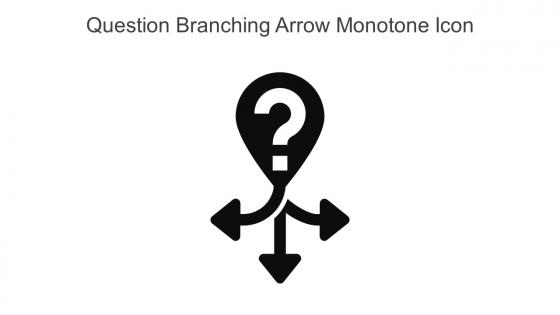 Question Branching Arrow Monotone Icon In Powerpoint Pptx Png And Editable Eps Format