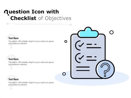 Question icon with checklist of objectives