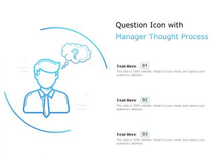 Question icon with managers thought process