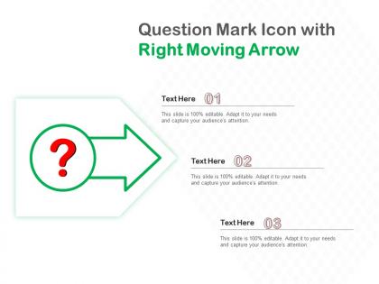 Question mark icon with right moving arrow