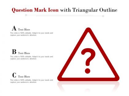 Question mark icon with triangular outline