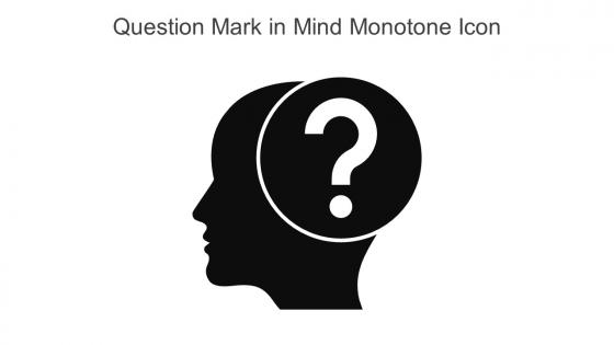 Question Mark In Mind Monotone Icon In Powerpoint Pptx Png And Editable Eps Format