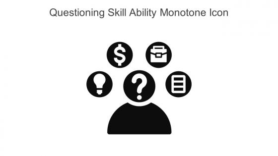 Questioning Skill Ability Monotone Icon In Powerpoint Pptx Png And Editable Eps Format