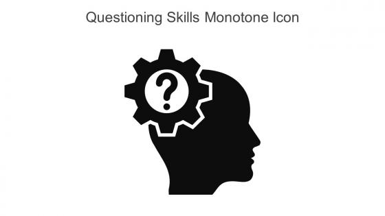 Questioning Skills Monotone Icon In Powerpoint Pptx Png And Editable Eps Format