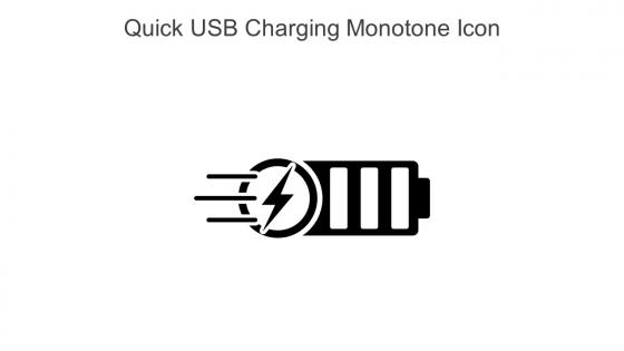 Quick Usb Charging Monotone Icon In Powerpoint Pptx Png And Editable Eps Format
