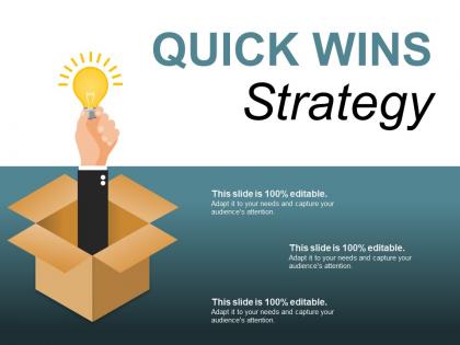 Quick wins strategy ppt background graphics