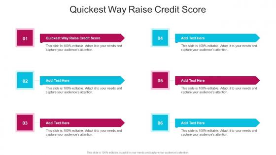 Quickest Way Raise Credit Score In Powerpoint And Google Slides Cpb