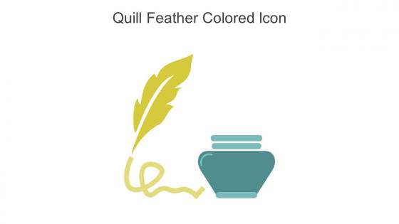 Quill Feather Colored Icon In Powerpoint Pptx Png And Editable Eps Format