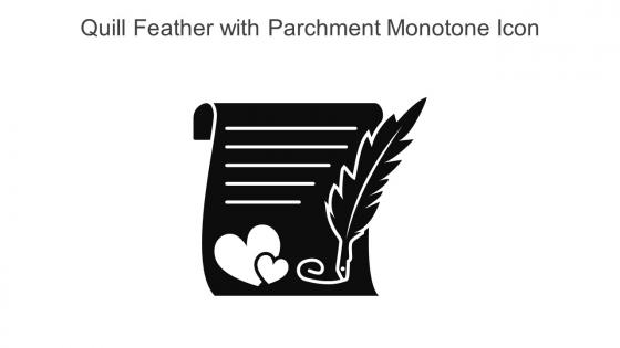 Quill Feather With Parchment Monotone Icon In Powerpoint Pptx Png And Editable Eps Format