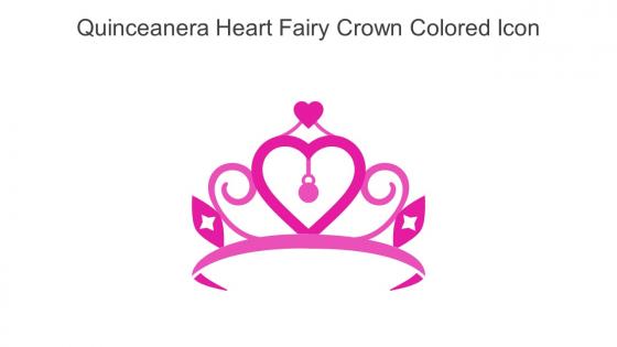Quinceanera Heart Fairy Crown Colored Icon In Powerpoint Pptx Png And Editable Eps Format