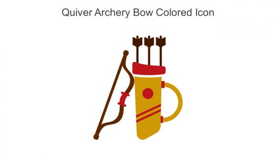 Quiver Archery Bow Colored Icon In Powerpoint Pptx Png And Editable Eps Format