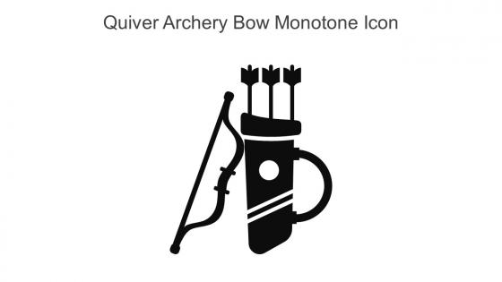 Quiver Archery Bow Monotone Icon In Powerpoint Pptx Png And Editable Eps Format