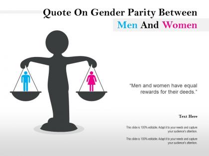 Quote on gender parity between men and women