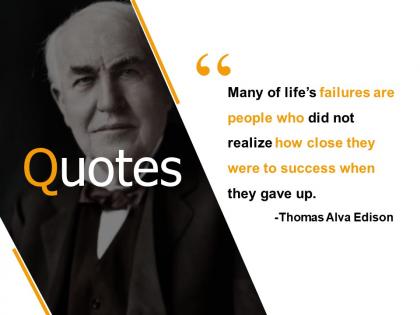 Quotes failures and success k23 ppt powerpoint presentation show skills
