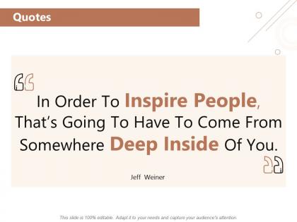 Quotes inspire ppt powerpoint presentation visual aids background images