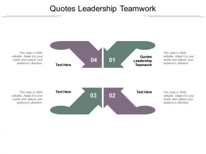 Quotes leadership teamwork ppt powerpoint presentation model summary cpb