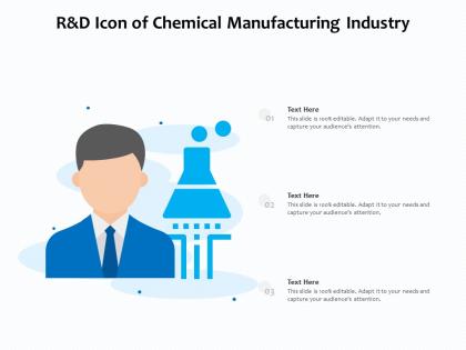 R and d icon of chemical manufacturing industry