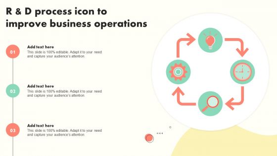 R And D Process Icon To Improve Business Operations